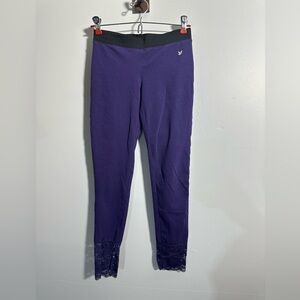 Dream Out Loud Leggings by Selena Gomez Women’s M Purple Lace Trim